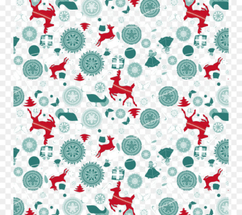 Reindeer Christmas - Christmas ornaments and reindeer seamless background vector material 