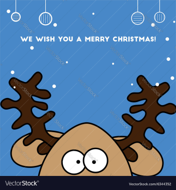 Reindeer deer watching vector image Reindeer deer watching vector image