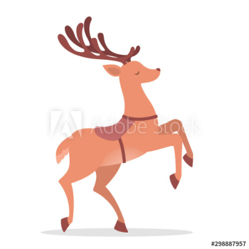 Reindeer jumping