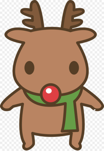 Reindeer Rudolph Clip art Illustration - neckerchief sign Reindeer Rudolph Clip art Illustration - neckerchief sign