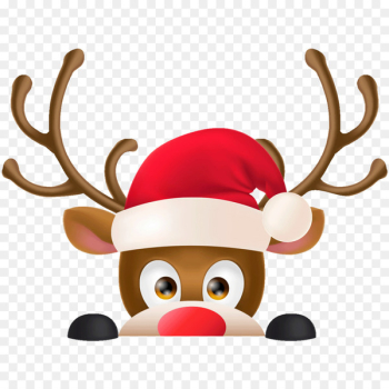 Reindeer Rudolph Santa Claus Christmas Day - ciment background 