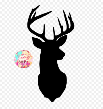 Reindeer Stencil Antler Silhouette - deer Reindeer Stencil Antler Silhouette - deer