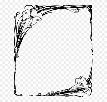 Related Image - Flower Black And White Frames Transparent