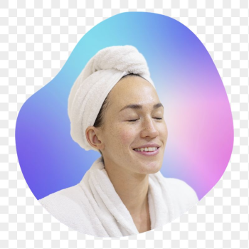 Relaxed woman png in bathing | Free PNG - rawpixel