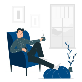 Relaxing at home concept illustration Free Vector Relaxing at home concept illustration Free Vector