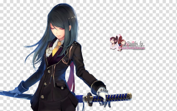 Render Katana girl, woman anime character transparent background PNG clipart Render Katana girl, woman anime character transparent background PNG clipart