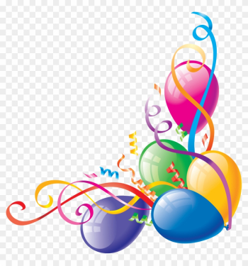 Renders Ballon Multicolore Ballons Multicolores Fete - Balloon Corner Png