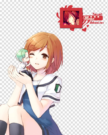 Renders N, Kawaii Momo anime characters illustration transparent background PNG clipart