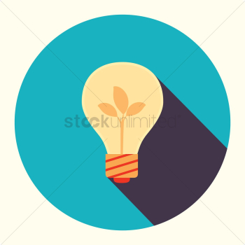 Renewable energy bulb symbol Renewable energy bulb symbol