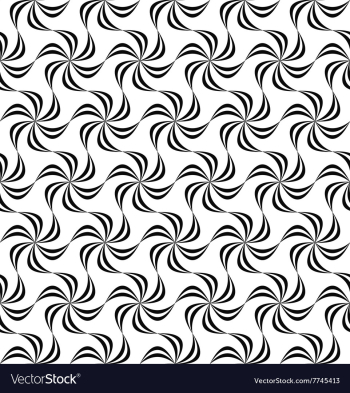 Repeating black and white floral pattern vector image Repeating black and white floral pattern vector image