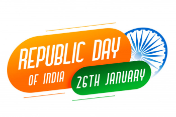 Republic day of india modern style banner Free Vector Republic day of india modern style banner Free Vector