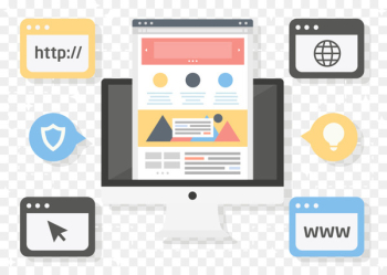 Responsive web design Web development Search engine optimization Flat design - Vector computer 