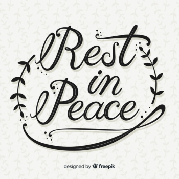 Rest in peace lettering Rest in peace lettering