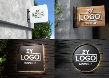 Restaurant & Cafe Signage Mockup Restaurant & Cafe Signage Mockup