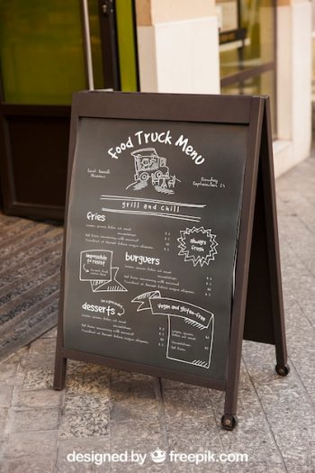 Restaurant chalkboard mockup