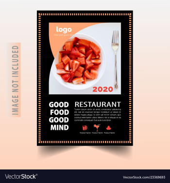 Restaurant flyer vector image Restaurant flyer vector image