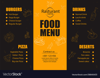 restaurant menu design template restaurant menu design template