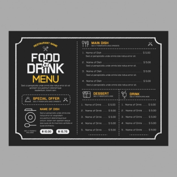 Restaurant menu template Restaurant menu template