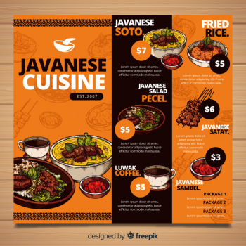 Restaurant menu template Free Vector Restaurant menu template Free Vector