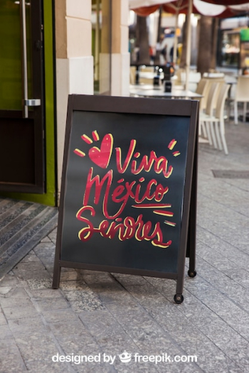 Restaurant sign mockup