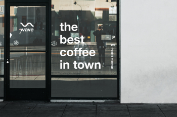 Restaurant Storefront Mockup the best coffee in town wave freebie mockup 