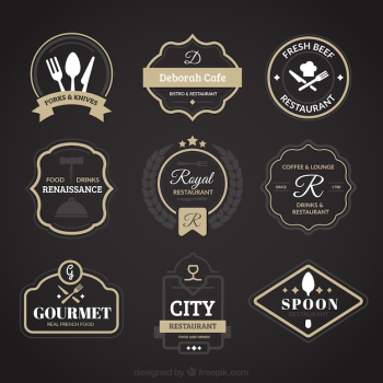Restaurant vintage logos Restaurant vintage logos