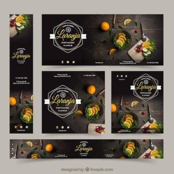 Restaurante banners with food photography Restaurante banners with food photography