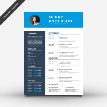 Resume template Free Vector Resume template Free Vector