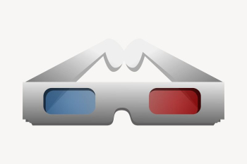 Retro 3D glasses clipart, entertainment | Free Vector - rawpixel
