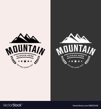 retro and elegant restaurant mountain logo retro and elegant restaurant mountain logo