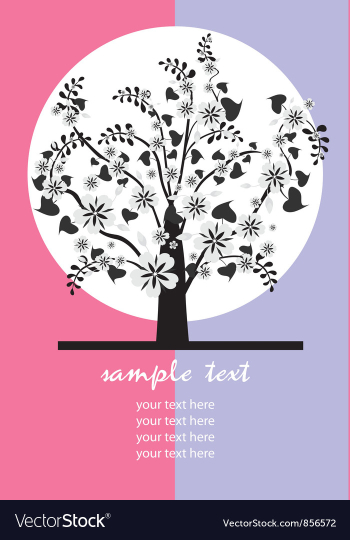 Retro background with tree vector image Retro background with tree vector image