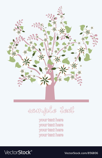 Retro background with tree vector image Retro background with tree vector image