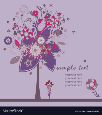 Retro background with tree vector image Retro background with tree vector image