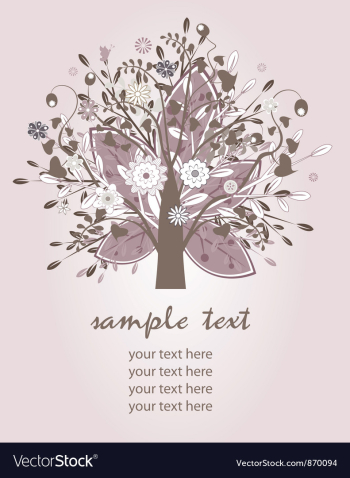 Retro background with tree vector image Retro background with tree vector image