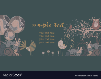 Retro banner with floral vector image