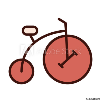 retro bicycle line and fill icon retro bicycle line and fill icon
