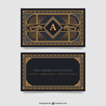 Retro business card Retro business card