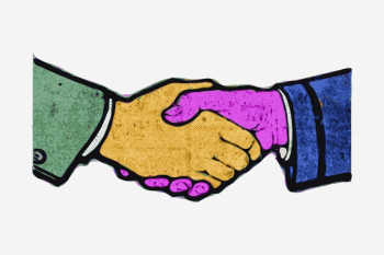 Retro business handshake clipart illustration. | Free Photo - rawpixel Retro business handshake clipart illustration. | Free Photo - rawpixel