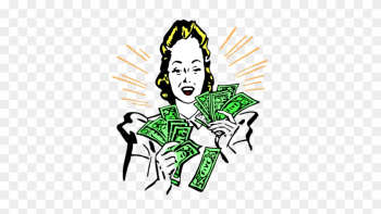 Retro Clip Art - Spending Money Clip Art Retro Clip Art - Spending Money Clip Art