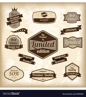  					Retro design label set vector&nbsp;image														