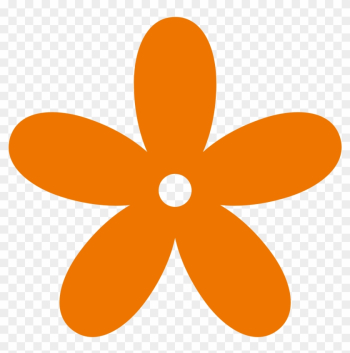 Retro Flower 8 Color Colour Dark Orange 2 Peace Xochi - Flower Clipart Png