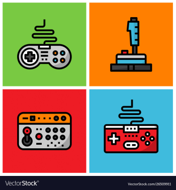 Retro joystick vector image Retro joystick vector image