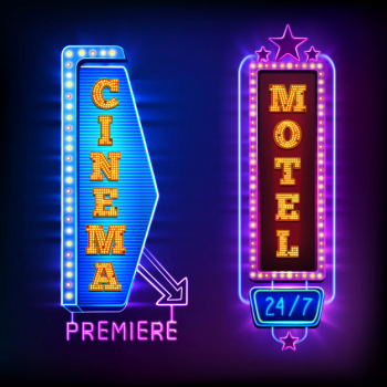 Retro light vertical signs Retro light vertical signs
