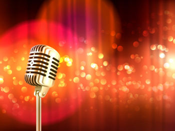 Retro microphone vintage background poster Retro microphone vintage background poster
