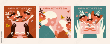 Retro Mother's Day card template