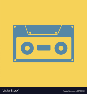 Retro music cassette vector image Retro music cassette vector image