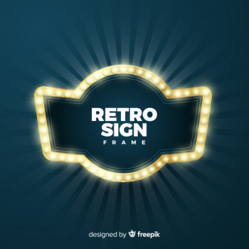 Retro sign frame Retro sign frame