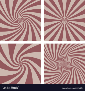 Retro spiral background set vector image Retro spiral background set vector image