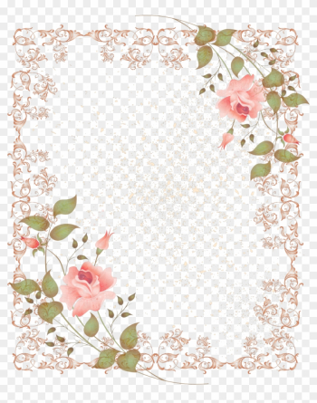 Retro Style Floral Border Picture Frame - Vintage Rose Border Free Retro Style Floral Border Picture Frame - Vintage Rose Border Free