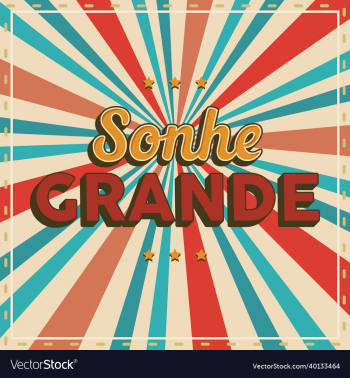 retro style poster in brazilian portuguese retro style poster in brazilian portuguese